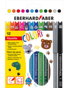 EF551112,Carioci 12 culori animale Eberhard faber