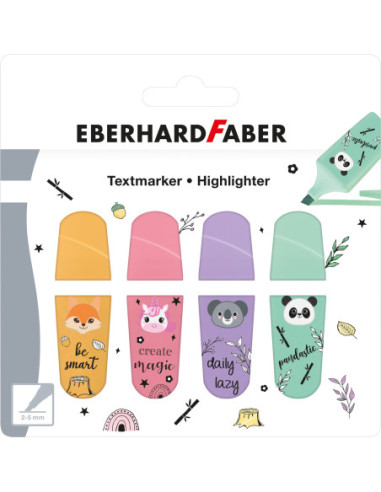 EF551415,Textmarker animale set 4 bucati Eberhard faber