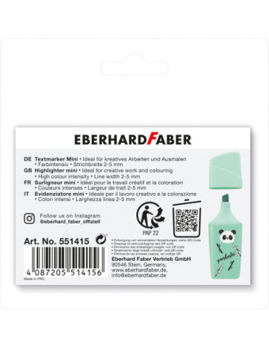 EF551415,Textmarker animale set 4 bucati Eberhard faber