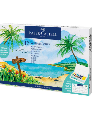 FC169714,Acuarele 12 culori tropical creative studio Faber-castell
