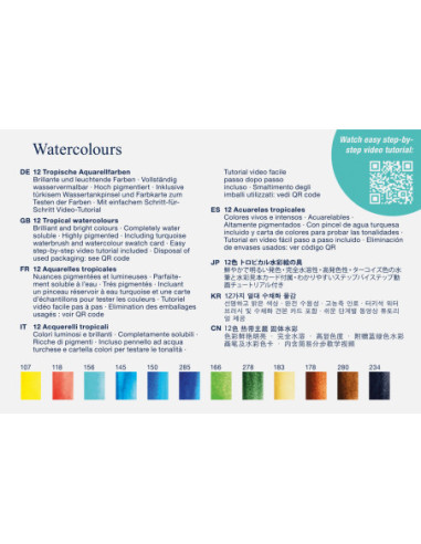 FC169714,Acuarele 12 culori tropical creative studio Faber-castell
