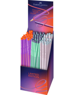 FC117026,Display 72 creioane grafit grip 2001 flow culori asortate Faber-castell