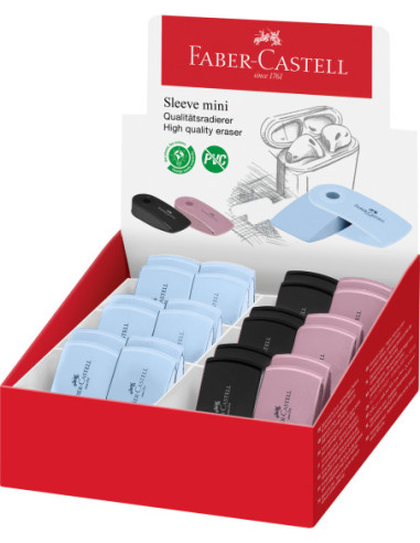 FC182477-24,Radiera creion sleeve mini harmony 2026 Faber-castell - Set 24