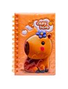 Notes B6 cu arc, 60 file, liniatura dictando, Motiv Capybara 3D, Modele asortate