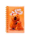 Notes B6 cu arc, 60 file, liniatura dictando, Motiv Capybara 3D, Modele asortate