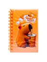 Notes B6 cu arc, 60 file, liniatura dictando, Motiv Capybara 3D, Modele asortate