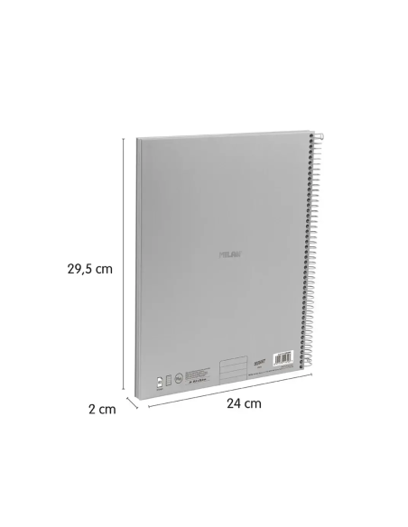 Caiet A4 80 file romana spira Gri Shadow MILAN