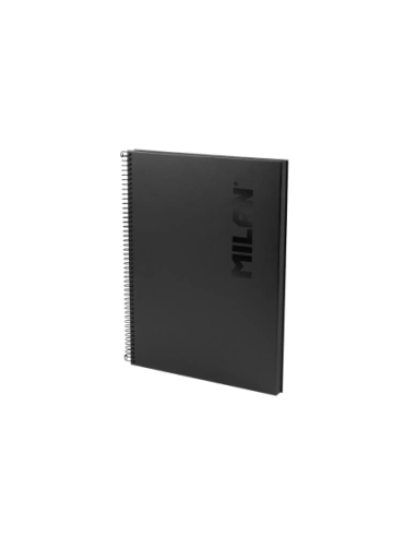 57142E80DWK,Caiet A4 80 file romana spira Negru Shadow MILAN