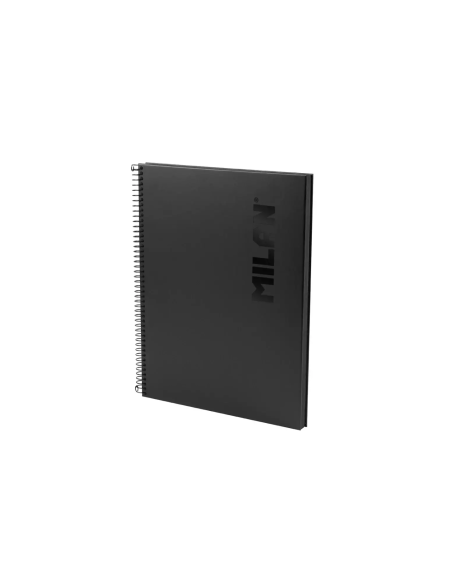 57142E80DWK,Caiet A4 80 file romana spira Negru Shadow MILAN