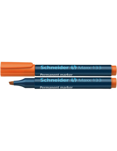 SD-2927/PORTOCALIU-10,Marker permanent varf tesit 1-4 mm Schneider 133 PORTOCALIU - Set 10