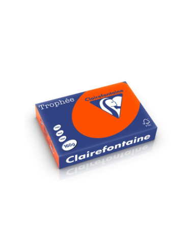 SD-HCO002/ORANGE,Carton A4 160 g/mp color intens 250 file/top Clairefontaine ORANGE
