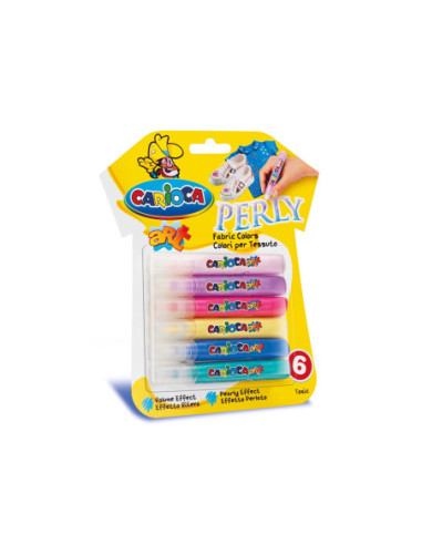 SD-SKP029,Carioca Fabric Art Pearl, 6 x 10.5 ml