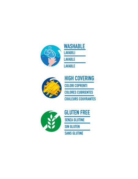 SD-SKP184,Acuarele tempera Carioca 7 culori 10 ml cu tavita si pensula