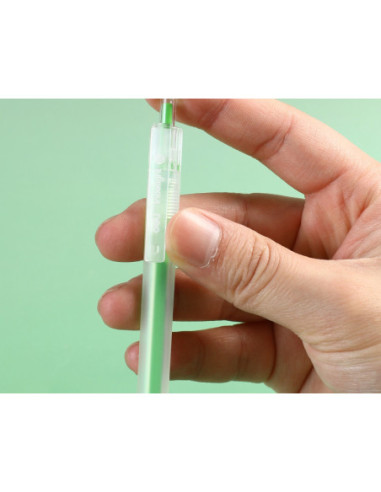 DLEG118-YG-12,Pix cu gel cu mecanism 0.5mm vernil Deli - Set 12