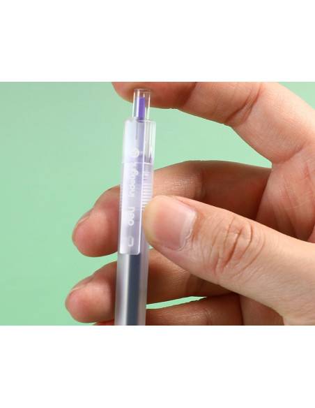 DLEG118-ID-12,Pix cu gel cu mecanism 0.5mm indigo Deli - Set 12
