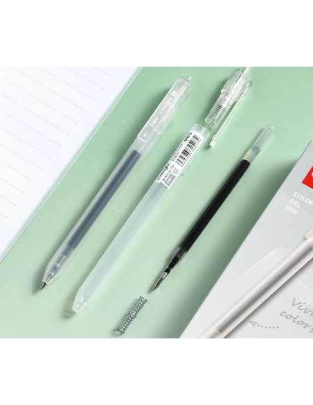 DLEG118-GY-12,Pix cu gel cu mecanism 0.5mm gri Deli - Set 12