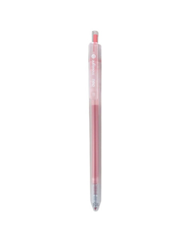 DLEG118-RP-12,Pix cu gel cu mecanism 0.5mm roz-rosu Deli - Set 12