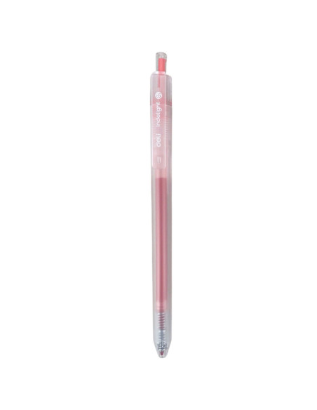 DLEG118-RP-12,Pix cu gel cu mecanism 0.5mm roz-rosu Deli - Set 12