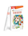 DLEC193A-PP-6,Marker acrilic roz perla color emotion Deli - Set 6
