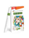 DLEC193A-MG-6,Marker acrilic verde muschi color emotion Deli - Set 6