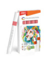 DLEC193A-SO-6,Marker acrilic portocaliu inchis color emotion Deli - Set 6