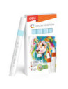 DLEC193A-LB-6,Marker acrilic albastru deschis color emotion Deli - Set 6