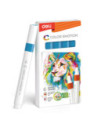 DLEC193A-RB-6,Marker acrilic albastru regal color emotion Deli - Set 6