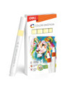DLEC193A-YW-6,Marker acrilic galben deschis color emotion Deli - Set 6