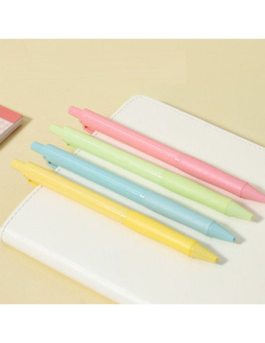 DLEQ42E-BK,Set 4 pixuri cu mecanism 0.7mm corp pastel negru longreen plastic reciclat Deli