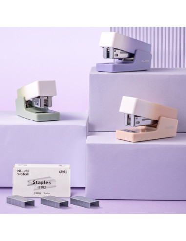 DLENS083AGR,Capsator mini 12 coli 24/6 vernil nusign Deli