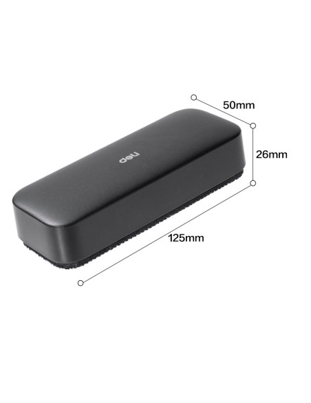 DLE7834S,Burete magnetic whiteboard negru Deli