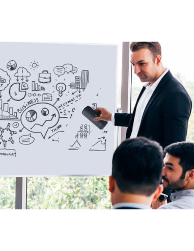DLE7834S,Burete magnetic whiteboard negru Deli
