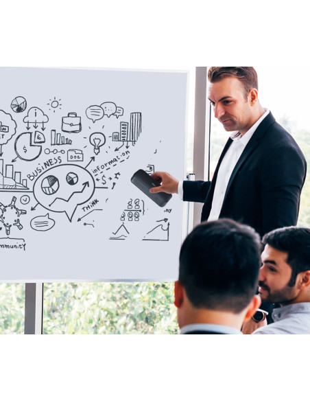 DLE7834S,Burete magnetic whiteboard negru Deli