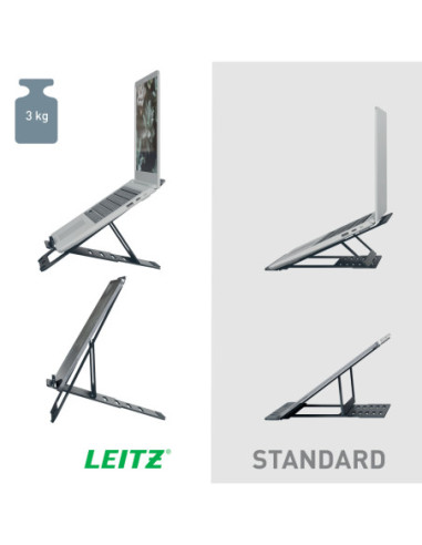 LZ63460089,Suport ergonomic pentru laptop ajustabil gri carbune slim Leitz