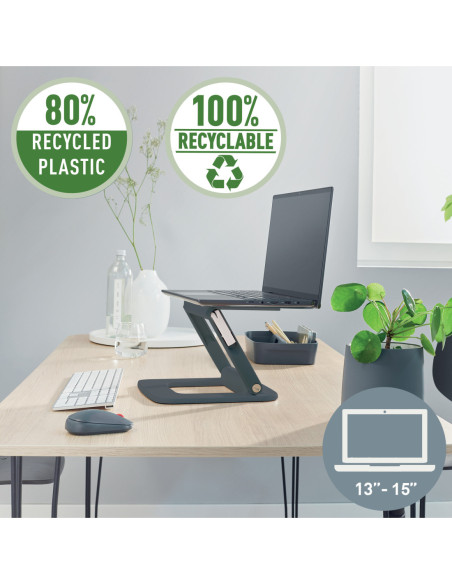 LZ64240089,Suport ergonomic pentru laptop ajustabil gri carbune Leitz