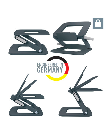 LZ64240089,Suport ergonomic pentru laptop ajustabil gri carbune Leitz