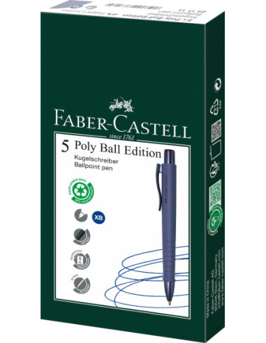 FC241111-5,Pix cu mecanism bleumarin amurg poly ball xb urban 2025 Faber-castell - Set 5