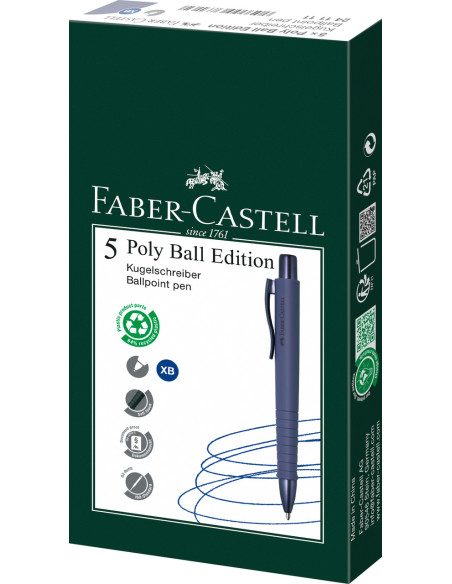 FC241111-5,Pix cu mecanism bleumarin amurg poly ball xb urban 2025 Faber-castell - Set 5