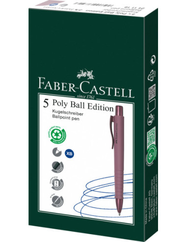 FC241119-5,Pix cu mecanism bordeaux poly ball xb urban 2025 Faber-castell - Set 5