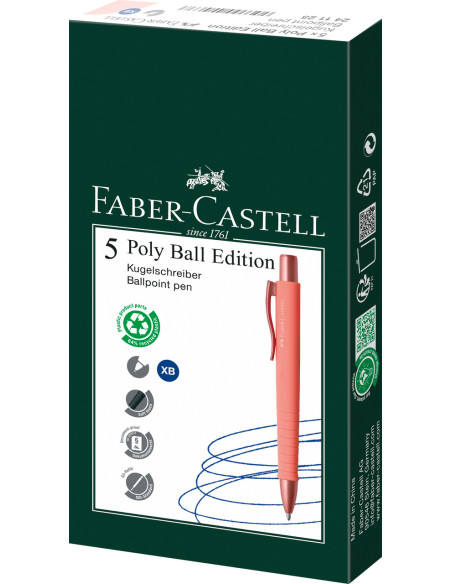 FC241125-5,Pix cu mecanism coral poly ball xb urban 2025 Faber-castell - Set 5