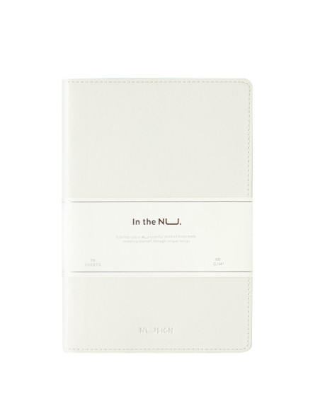 DLNS203-WT,Caiet birou a5 96 file dictando coperta imitatie piele alb Deli
