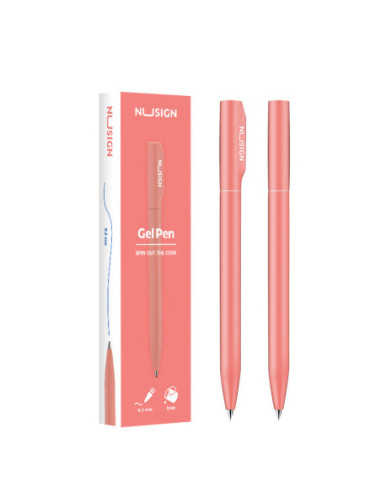 DLENS552-BLP-50,Pix cu gel cu mecanism 0.5mm albastru nusign corp roz Deli - Set 50