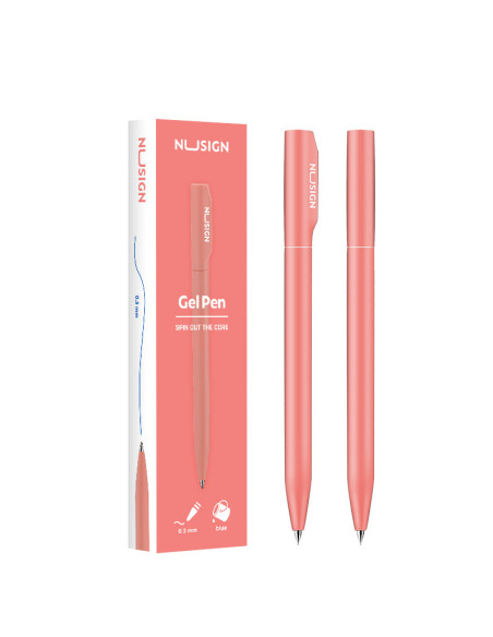 DLENS552-BLP-50,Pix cu gel cu mecanism 0.5mm albastru nusign corp roz Deli - Set 50
