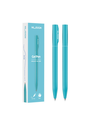 DLENS552-BLB-50,Pix cu gel cu mecanism 0.5mm albastru nusign corp albastru Deli - Set 50