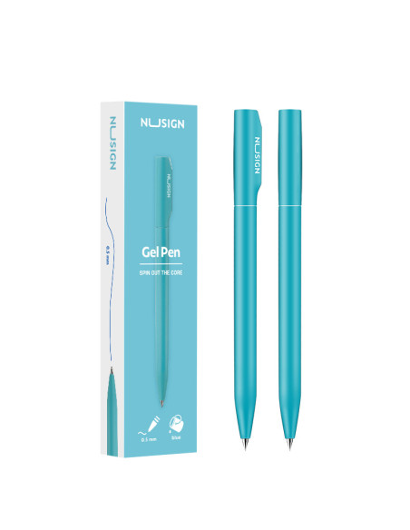 DLENS552-BLB-50,Pix cu gel cu mecanism 0.5mm albastru nusign corp albastru Deli - Set 50