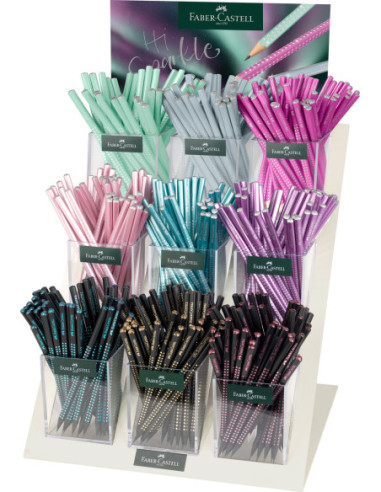 FC118286,Display 9*48 buc creion grafit b grip sparkle 2026 Faber-castell