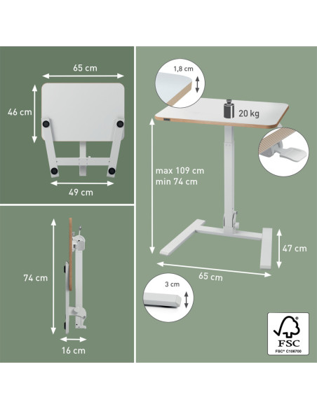 LZ65880001,Birou ergonomic pliabil ajustabil pe inaltime ergo Leitz