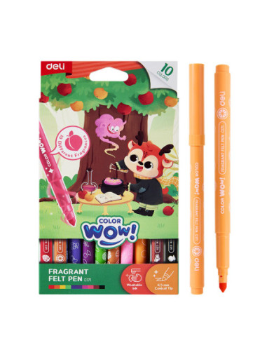 DLEC171,Carioci parfumate 10 culori washable Deli