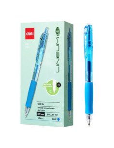 DLEG087-BL-12,Pix cu gel si mecanism 0.7mm albastru lineum Deli - Set 12 2