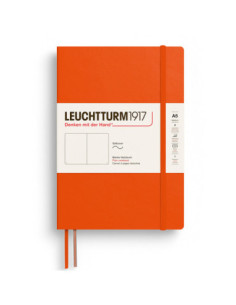 LT373996,Caiet a5 velin coperta flexibila portocaliu dovleac Leuchtturm